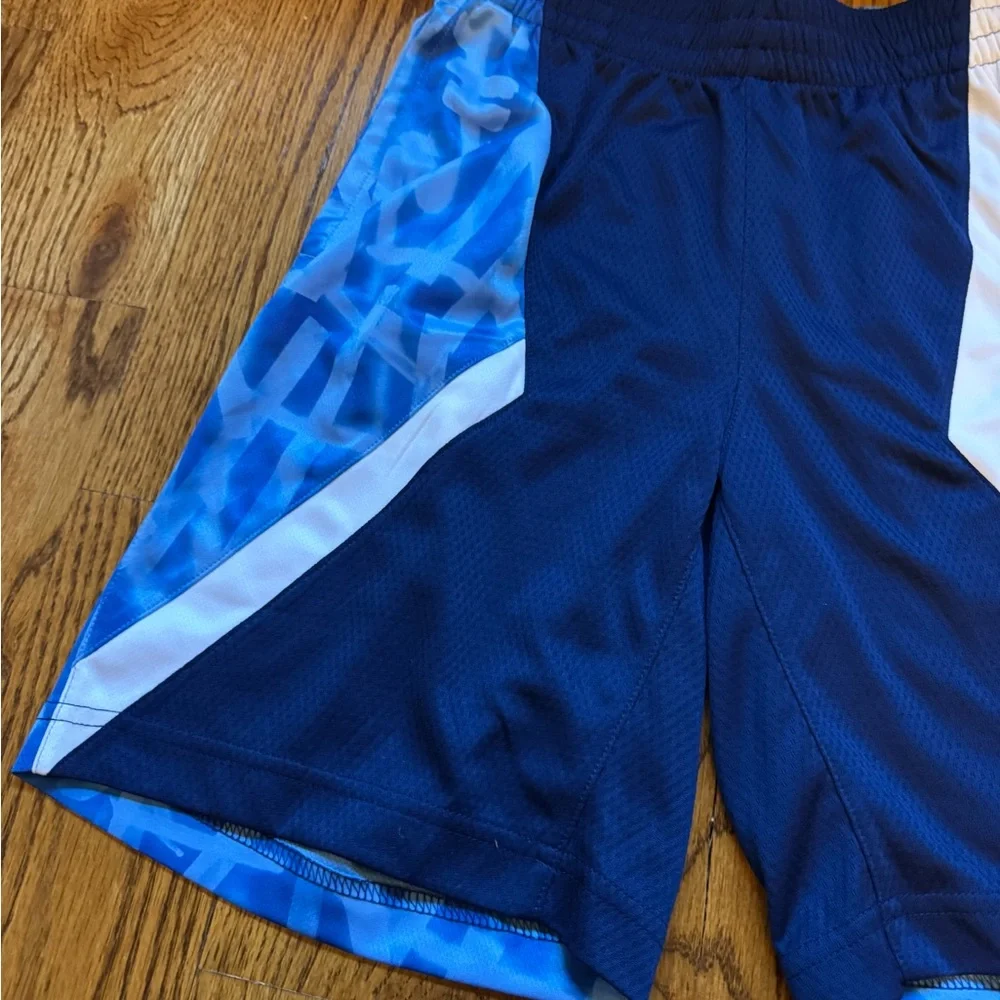 Nike Navy and Light Blue Sports Shorts